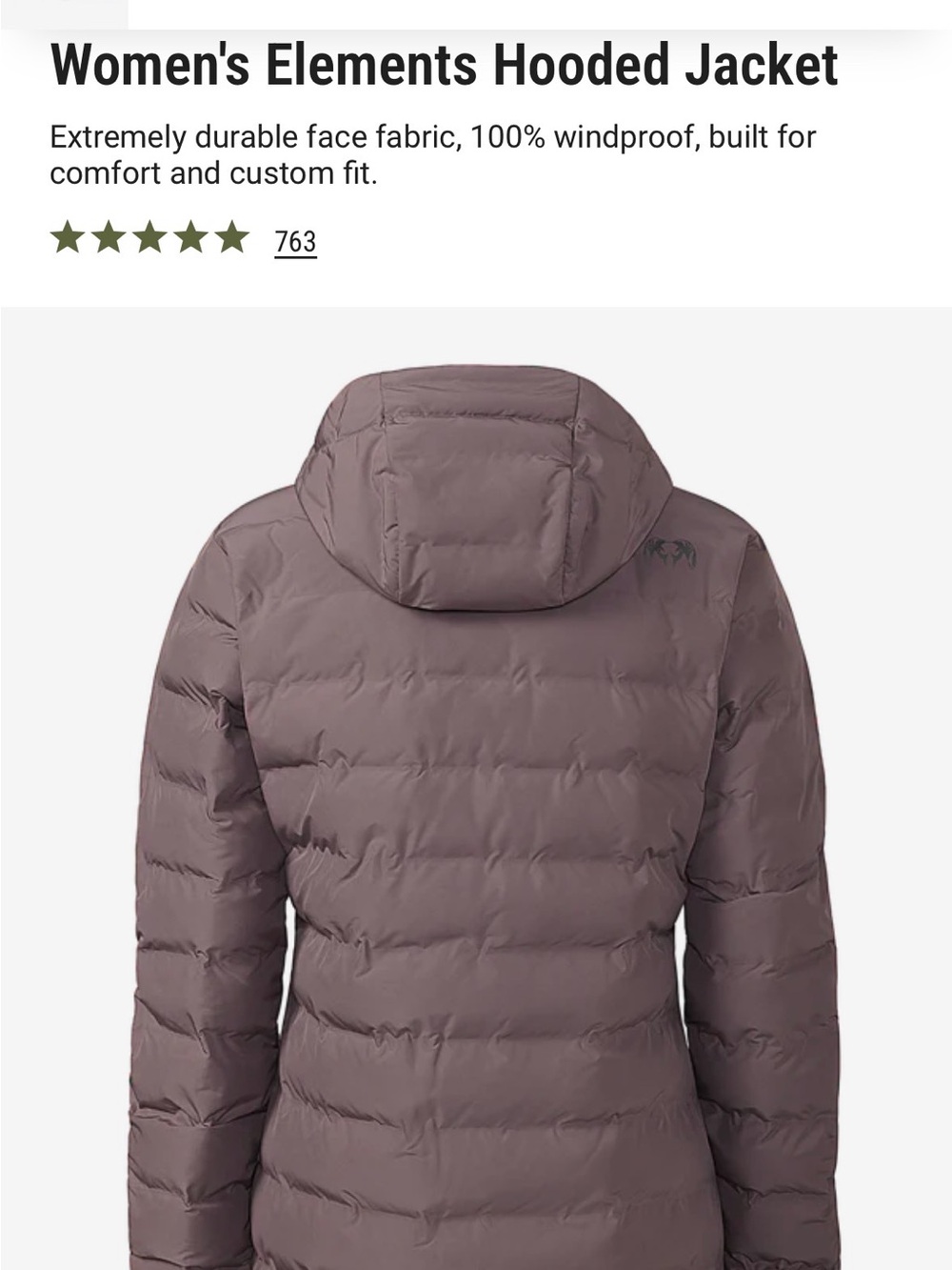 KUIU Women’s Elements Hooded Puffer Jacket - Mauve